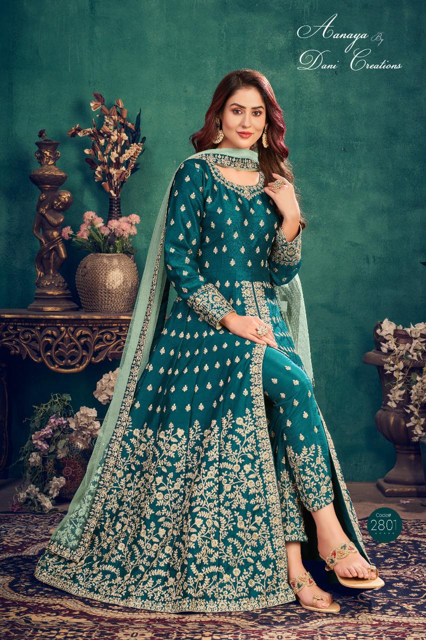 Aanaya Vol 128 By Twisha Art Silk Dress Material Catalog